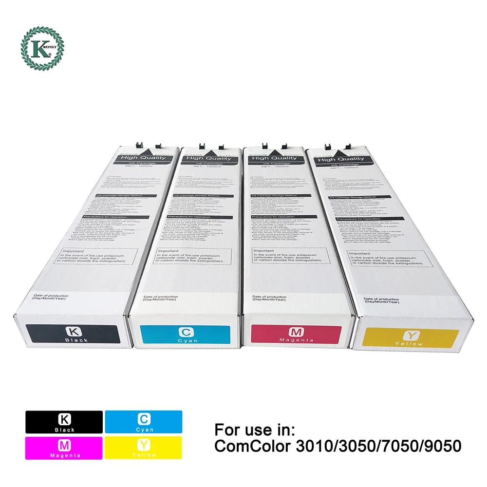 Японский Чернильный Картридж для струйного принтера Riso comcolor 3010 3050 7050 9050 1000 мл K C M Y
