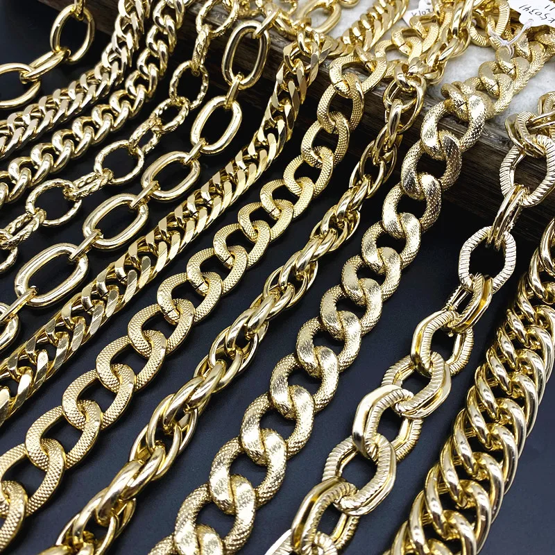 45cm Metal Chain Golden Aluminum Chain For Bag Clothing Decoration ...