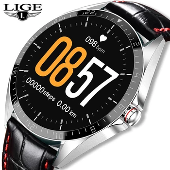 

LIGE New men Smart watch Smart watch Ladies waterproof Fitness watch Heart rate Blood pressure Monitor luxury Reloj Inteligente