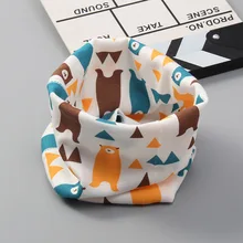 Детский нагрудник на осень и зиму, детский шарф для девочки с воротником в Корейском стиле, хлопковый зимний теплый непродуваемый костюм принцессы