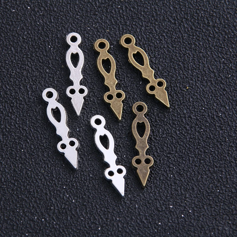 20PCS 6*26mm Two Color Vintage Metal Zinc Alloy Steampunk Pointer Charms Fit Jewelry Pendant Charms Makings