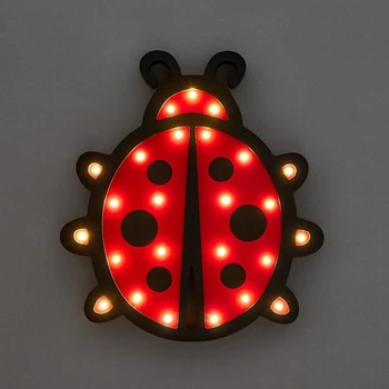 

Night light "Ladybug" 25хLED batteries 2ААА red-black 26,5х3,5х29,5 cm 5089614