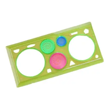 

1Pcs DIY puzzle plastic transparent kaleidoscope Random template ruler Multifunctional Educational Toys drawing Ruler For K N9H9