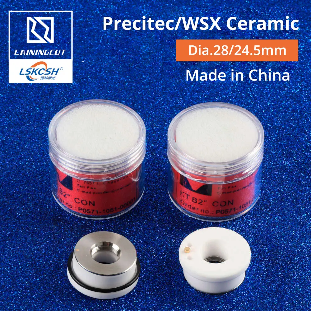 LSKCSH Precitec WSX OEM керамические кольца Dia.28/24,5 мм KT B2 CON P0571-1051-00001 для Precitec WSX HSG волоконная Лазерная режущая головка