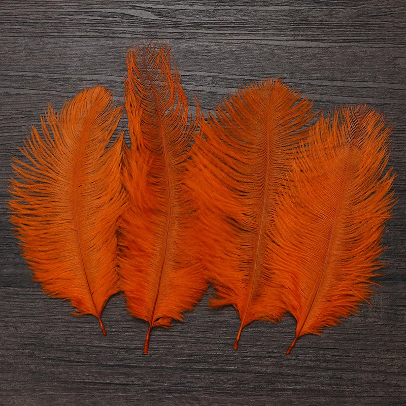 50 шт./лот 15-20 см дешевые белые страусиные перья для рукоделия, рукоделия, украшения для свадебной вечеринки, аксессуары, свадебное украшение - Цвет: orange