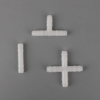 

10Pcs 8Mm Hose Tee Joint IBC Tank Adapter Garden Hose Connector Pump Watering Straight Cross Quick Connector