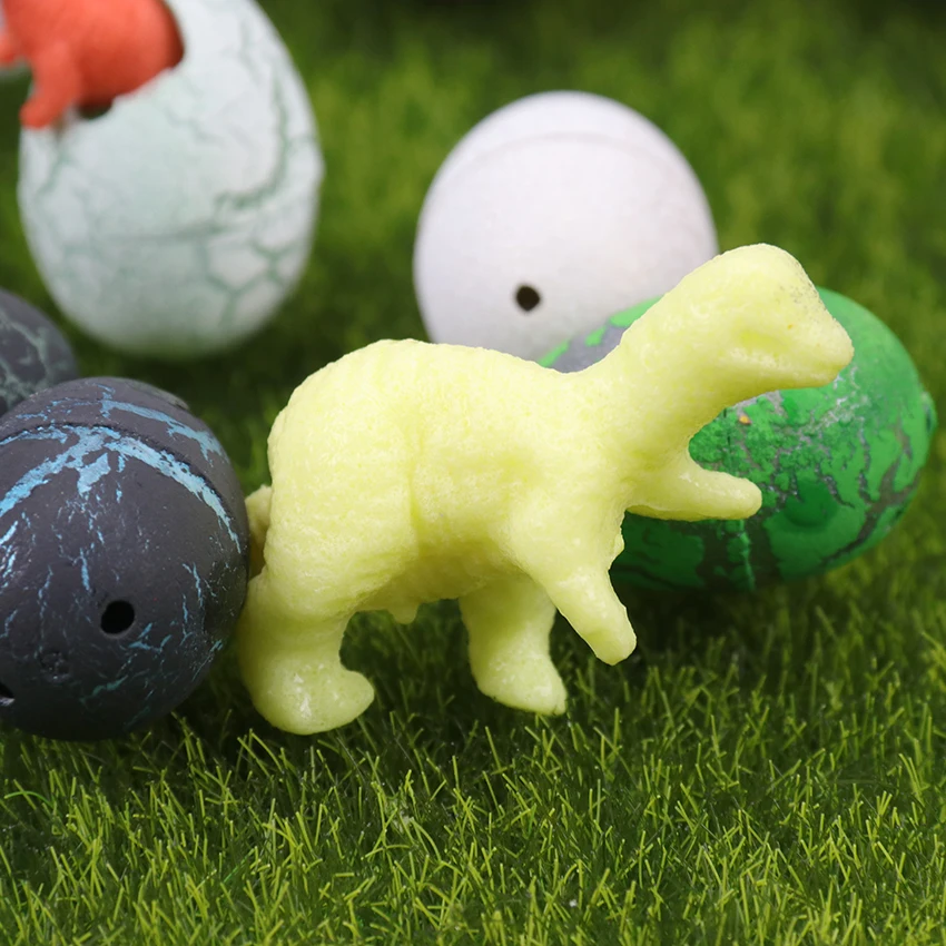 10PCS/Lot Color Magic Water Growing Egg Hatching Colorful Dinosaur Eggs Add Cracks Grow Cute Children Toy