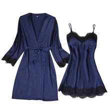 Женская домашняя одежда, халат, одежда для сна с подтяжками на груди, женский длинный рукав, подтяжки, ночная рубашка, комплект из двух предметов, весна-осень