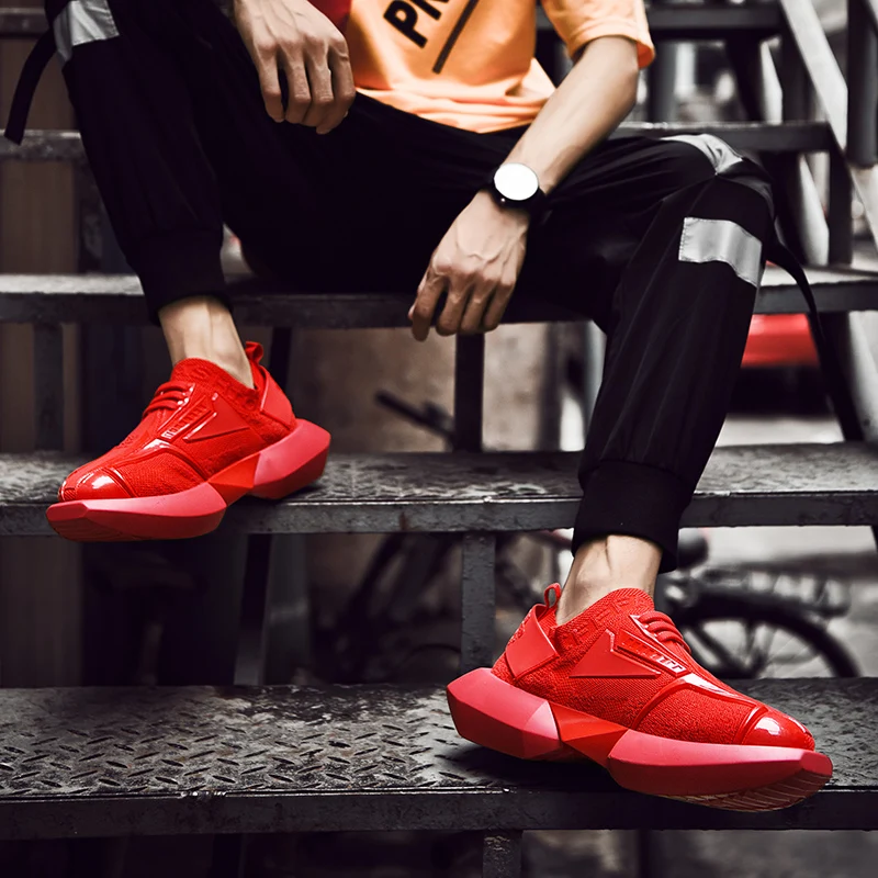 Новинка, мужские кроссовки, дышащие, Flyknit+ спортивная обувь на полиуретановой подошве, удобные, модные, стильные кроссовки, резиновая подошва, Трансформеры, Уличная обувь
