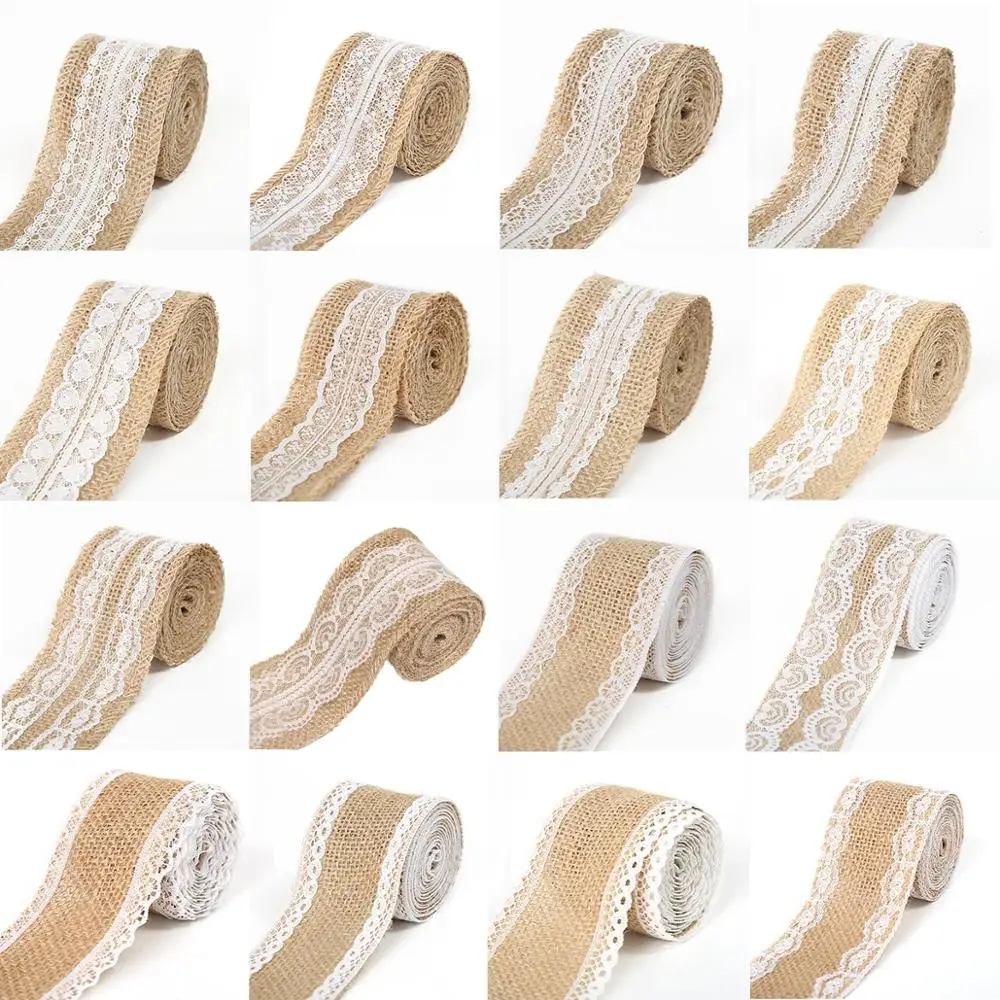 QIFU Jute Burlap Rolls Hessian Ribbon With Lace Rustic Wedding Decor Vintage Decor Table Accessories Weeding Decor Bodas Gift QIFU Jute Burlap Rolls Hessian Ribbon With Lace Rustic Wedding Decor Vintage Decor Table Accessories Weeding Decor Bodas Gift