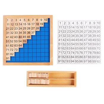 

Wooden toys kindergarten preschool 1-100 digital cognitive addition and subtraction jigsaw puzzle game Sudoku parent-child games