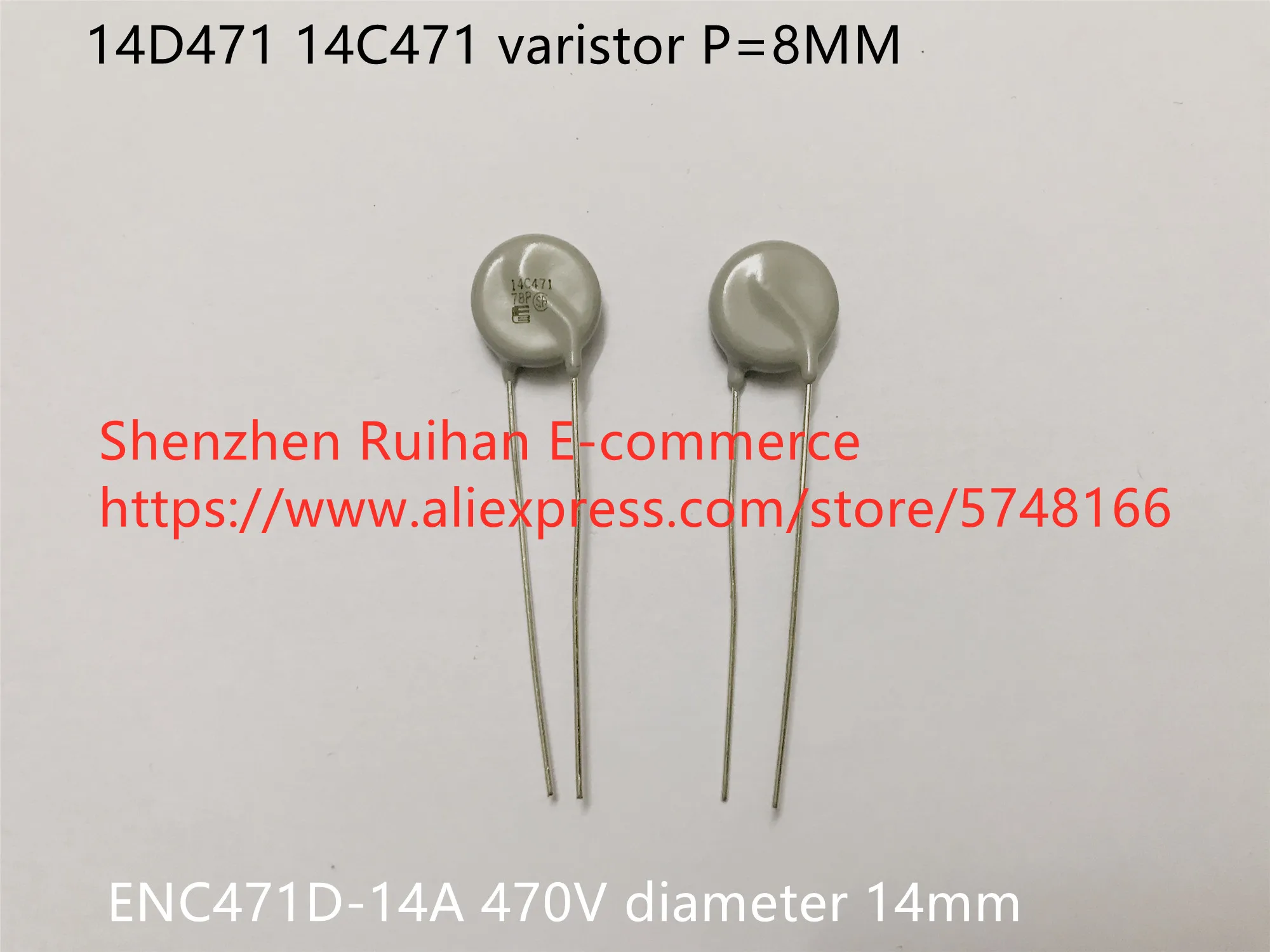 Оригинальный новый 100% ENC471D-14A 470 в диаметр чипа 14 мм 14D471 14C471 Варистор P = 8 (индуктор) |