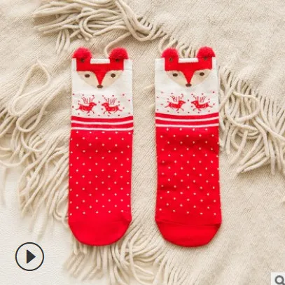 Pudcoco/ ; модные рождественские носки с Санта-Клаусом; подарок для детей; забавные рождественские носки унисекс для девочек и женщин - Цвет: C
