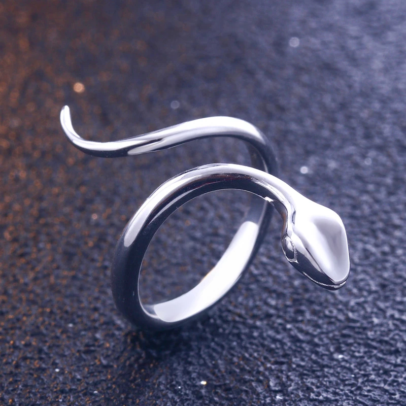 Змеиное кольцо 925 серебряные кольца для женщин серебро 925 Ювелирное Украшение регулируемое кольцо женские ювелирные изделия кольцо на палец ювелирные изделия дворец