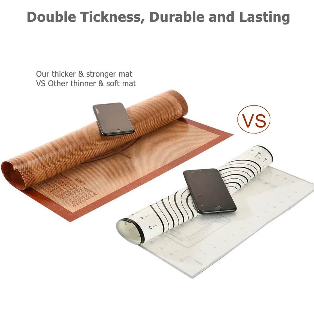 Extra Large Silicone Baking Mats with Measurements 28in Silicone Pastry Mats Non-slip Oven Liner Crust Mat Baking Counter