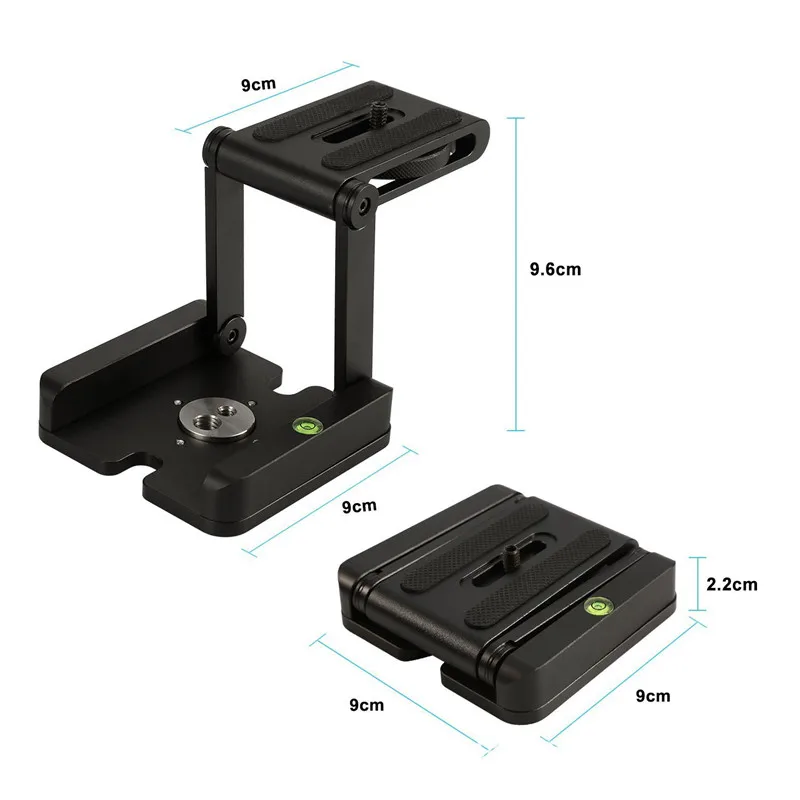 Z Gimbal Гибкая Складная наклонная головка БЫСТРОРАЗЪЕМНАЯ пластина шаровая