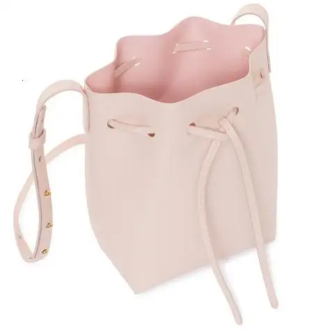 Женская сумка на одно плечо из натуральной кожи в сдержанном стиле - Цвет: Pink Mini