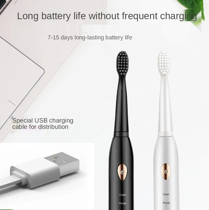 Red Heart Electric Toothbrush Men and Women Adult Household Rechargeable Automatic Sonic Soft Bristle Whitening Waterproof Coupl ► Photo 2/5