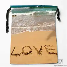 Пользовательские печати пляж-камень-море-сумки для покупок на шнурках дорожный мешочек для хранения плавать Пешие прогулки игрушка сумка унисекс мульти Size19-01-04-47