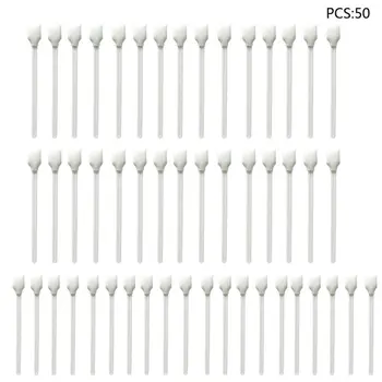 

50Pcs/Pack White Foam Tip Cleaning Swab with Large Rectangular Head Sponge Stic
