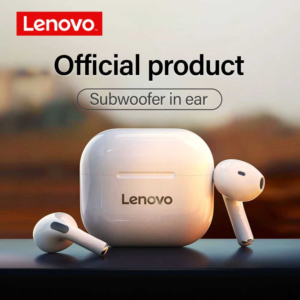 Оригинальные беспроводные наушники Lenovo LP40 TWS Bluetooth 5 0 шумоподавление бас двойной