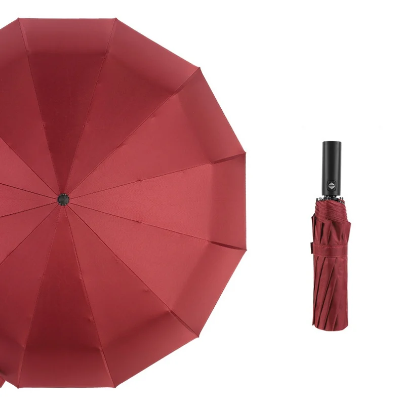 Ветрозащитный прогулочный Зонт автоматическая ручка для открытия легкий зонтик защита от солнца зонтик для мужчин и женщин - Цвет: R