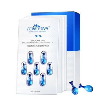 

Fonce Squalane Time Capsules Essence Oil Repair Soothing Balance Water Oil Facial Serum Small Fish Gum 28 Capsules