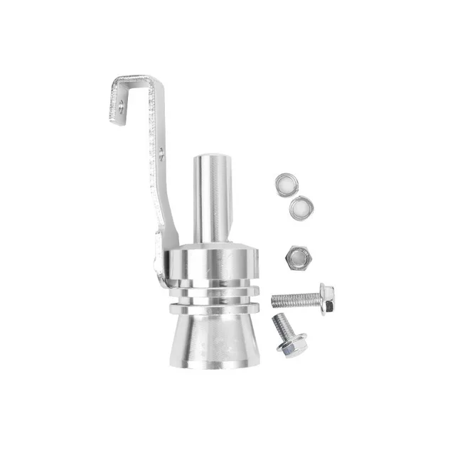 Hot Universal Sound Simulator Car Turbo Sound Whistle Vehicle Refit Device Exhaust Pipe Turbo Sound Whistle Car Turbo Muffler Silver