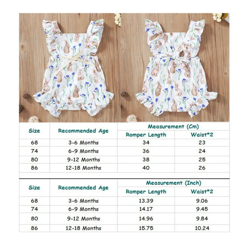 Emmaaby/Милая Одежда для новорожденных девочек; Пасхальный кролик с оборками и бантом; милый Модный комбинезон