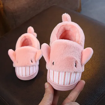 

Baby First Walkers Cartoon Animal Kids Shoes for Girl Slippers Cotton Shoes Winter Warm Children Boys Home Slippers SJT015
