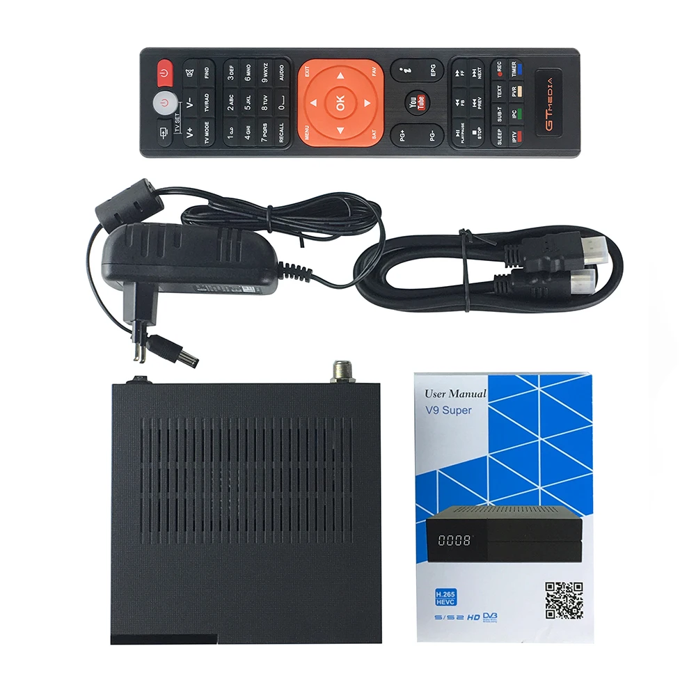 

GTMedia V9 Super Satellite Receiver Set Box Bult-In WiFi H.265 Support Europe Cccam Full HD DVB-S2/S Freesat V9 Super Receptor