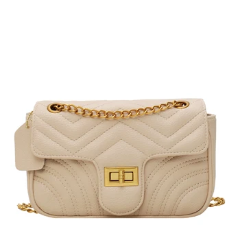 

2019 New Ladies Embroidered Small Square Bag Lock Chain Female Small Bag Shoulder Slung Explosion Package