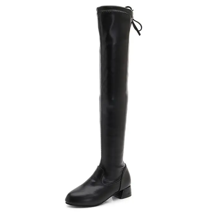 

Children'S Winter Snow Boots For Girls Kids Thick Pu Leather Shoes Over Knee Boots Girl Cotton-Padded Shoe Fashion Boots