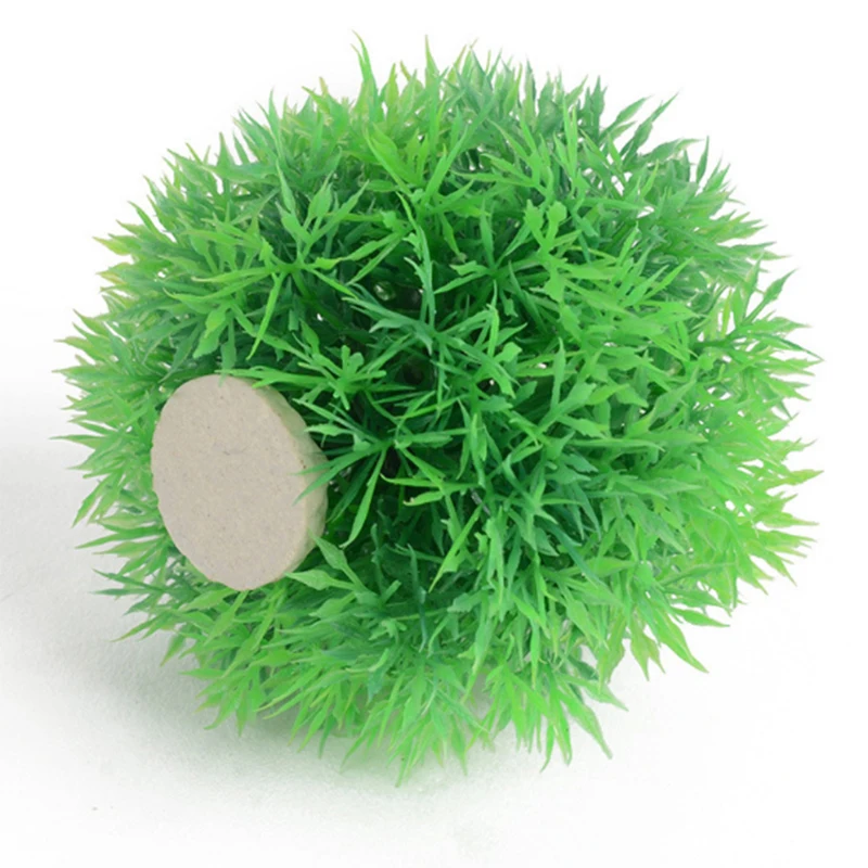 Dia. 8cm Aquarium Plants Decoration Simulation Plastic Grass Ball Fish Tank Background Decor Water Weeds Ornament Aquarium