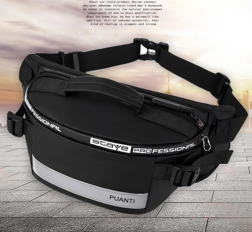 

New Pockets Men's Multifunctional Large-capacity Water Repellent Designer Waist Pack Oxford Cloth Cash Register Belt Bags Man
