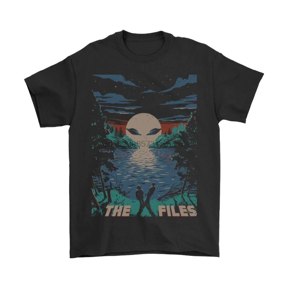 Черная футболка с принтом X Naples Scully Mulder Aliens Are Here With Us модная повседневная принтом|