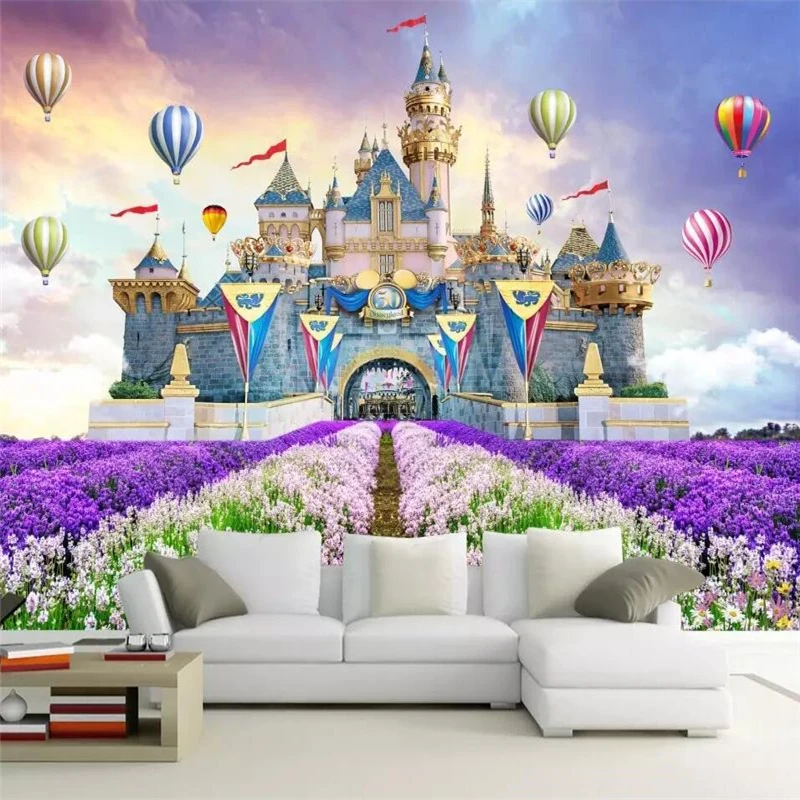 Beibehang-HD-Castle-Fairyland-Children-s-Room-3D-Wall-Custom-Large-Mural-Green-Wallpaper-papel-de (3)