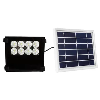 

10W 8 LED Highlight Solar Wall Lamp Garden Light Courtyard Street Landscape Spotlight With Remote for Outdoor