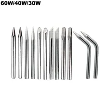 Не содержащая свинец припойная очищайте жало паяльника 30 Вт 40 Вт 60 Вт для внешнее тепло паяльники B C D K медное жало сварочные наконечники