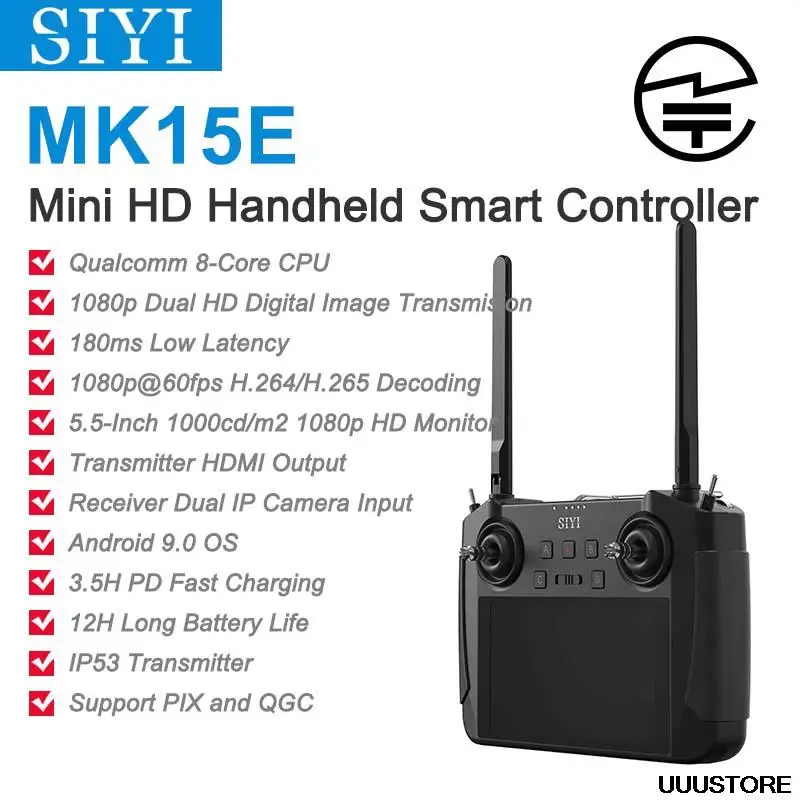 Портативная радиосистема SIYI MK15E Mini HD передатчик с дистанционным управлением 4