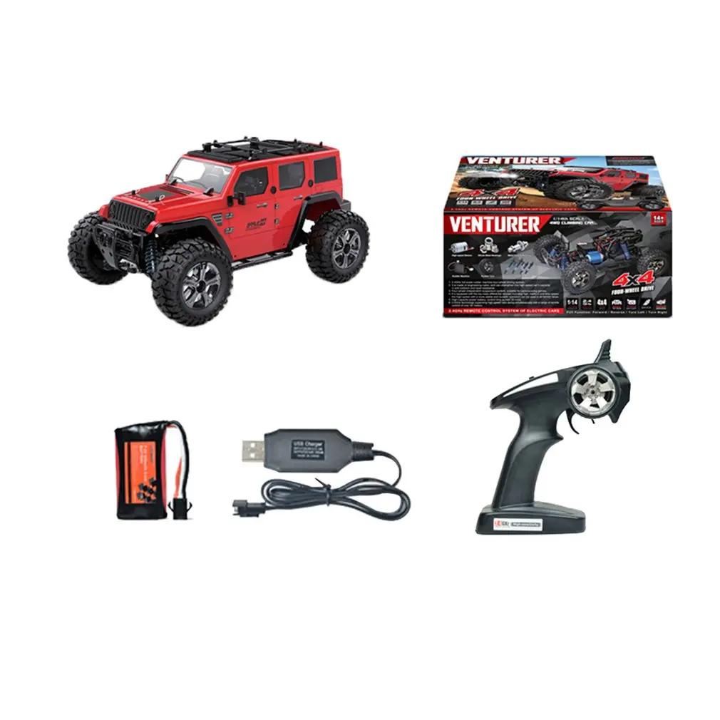 

Bg1521 Four-Wheel Drive 2.4G High-Speed Off-Road Remote Control Car 1:14 Ratio Off-Road Hummer Model Car