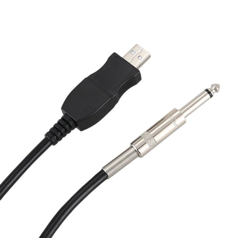 10 футов гитарный бас 1/4 дюймов к USB соединение инструмент кабель адаптер Запись PC