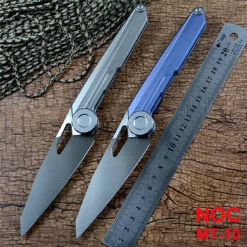 Buy NOC New Knife MT10 Folding Pocket Knife M390 Blade TC4 Titanium Handle Chef Outdoor Hunting Survival Knife For EDC Or Gift