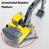1:14 Full Metal RC Excavator Independent Joint Control Infinite Rotation Cab Openable Doors Alloy Bucket 100M Range Truck Model 5