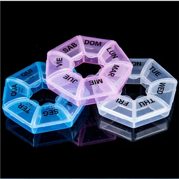

1PC 7 Days Weekly Pill Storage Box Portable Medicine Box Holder Container Travel Storage Tablet Organizer Container Case