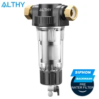 ALTHY filtr wstępny cały domowy filtr wody centralny filtr wstępny System oczyszczania syfon płukania 40 mikronów 316 siatka ze stali nierdzewnej 1