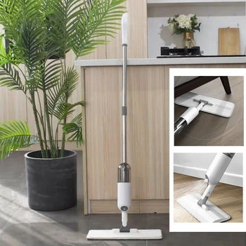 

Spray Floor Mop with Replacement Microfiber Pads Washing Flat Mop Laminate Wood Ceramic Tiles Floor Cleaning Tools