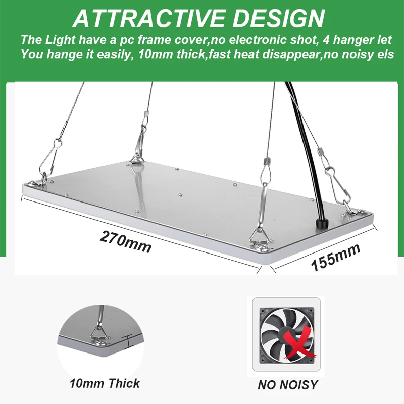 umol, 2x2ft, para sistema hidropônico de plantas