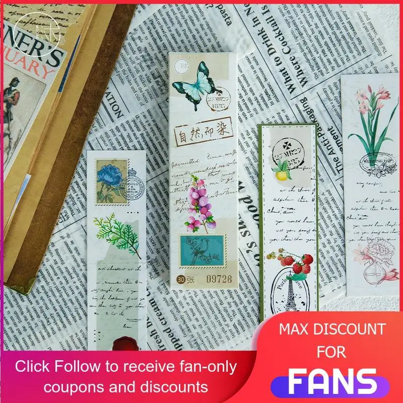 

Journamm 30pcs Antique Natural Series Style Cardboard Bookmarks for Novelty Book Reading Maker Page Creative Paper Bookmarks