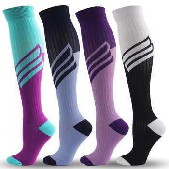 

2020 Autumn Long Compression Stockings Unisex Marathon Outdoor Sports Running Cycling Breathable Fitness Prevent Varicose Veins